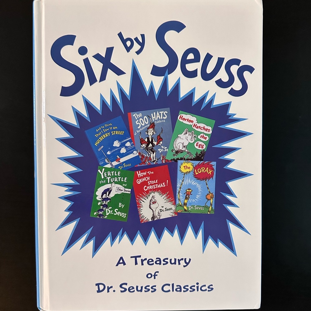 Dr. Seuss Hardcover 8 x 11 Large Print “Six by Seuss” Children Book